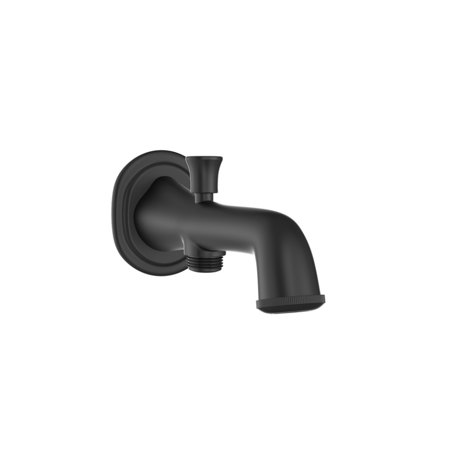 Picture of Queens Prime Bath Spout with Diverter - Black Matt 