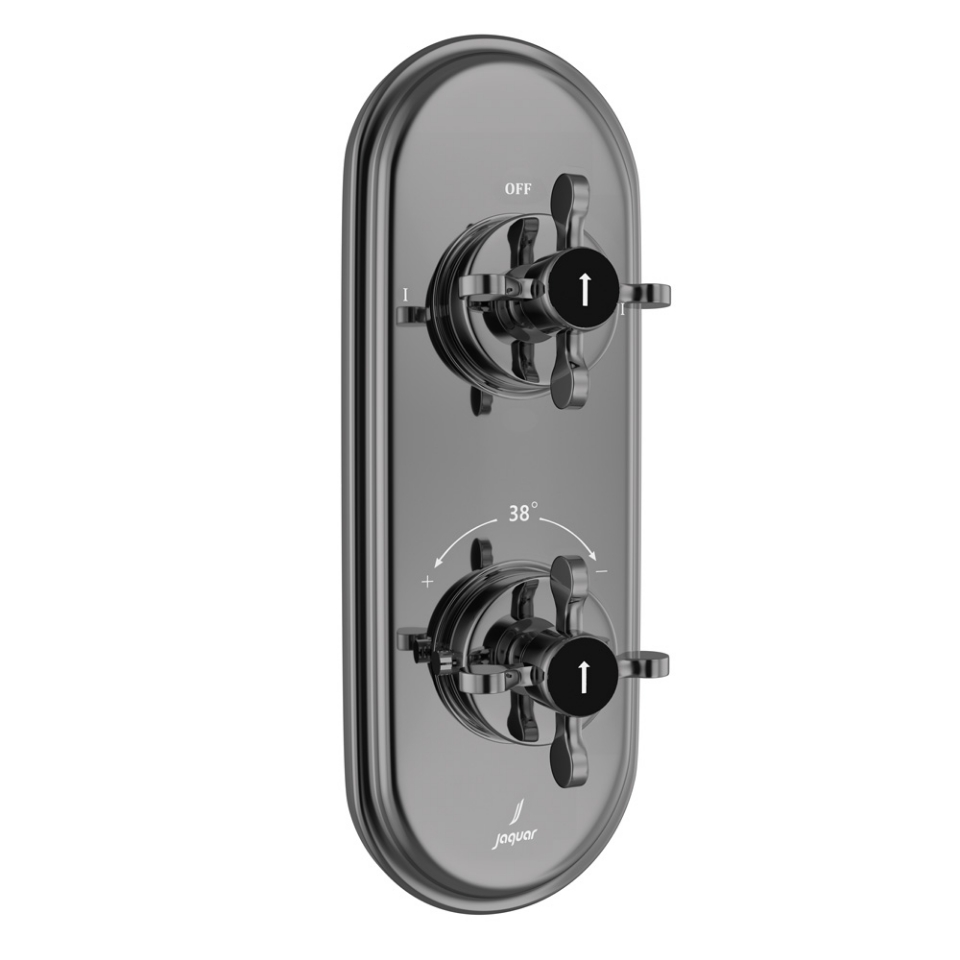 Picture of Aquamax Thermostatic Shower Mixer - Black Chrome 