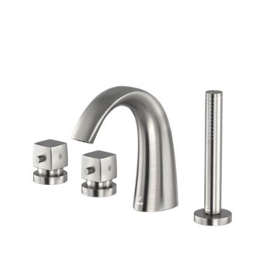 Picture of 4-Hole Thermostatic Bath & Shower Mixer - Stainless Steel 