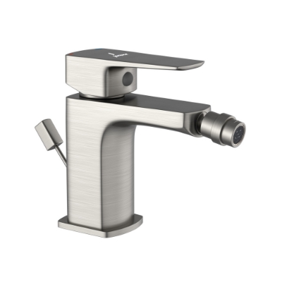 Picture of Single Lever Bidet Mixer with Popup Waste - Stainless Steel 