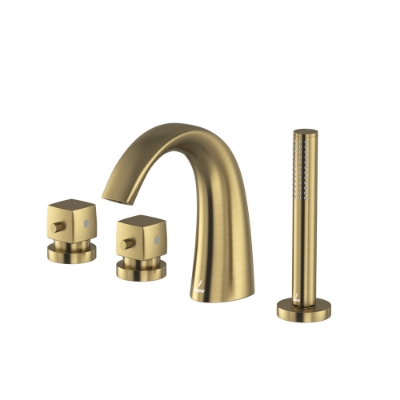 Picture of 4-Hole Thermostatic Bath & Shower Mixer - Antique Bronze 