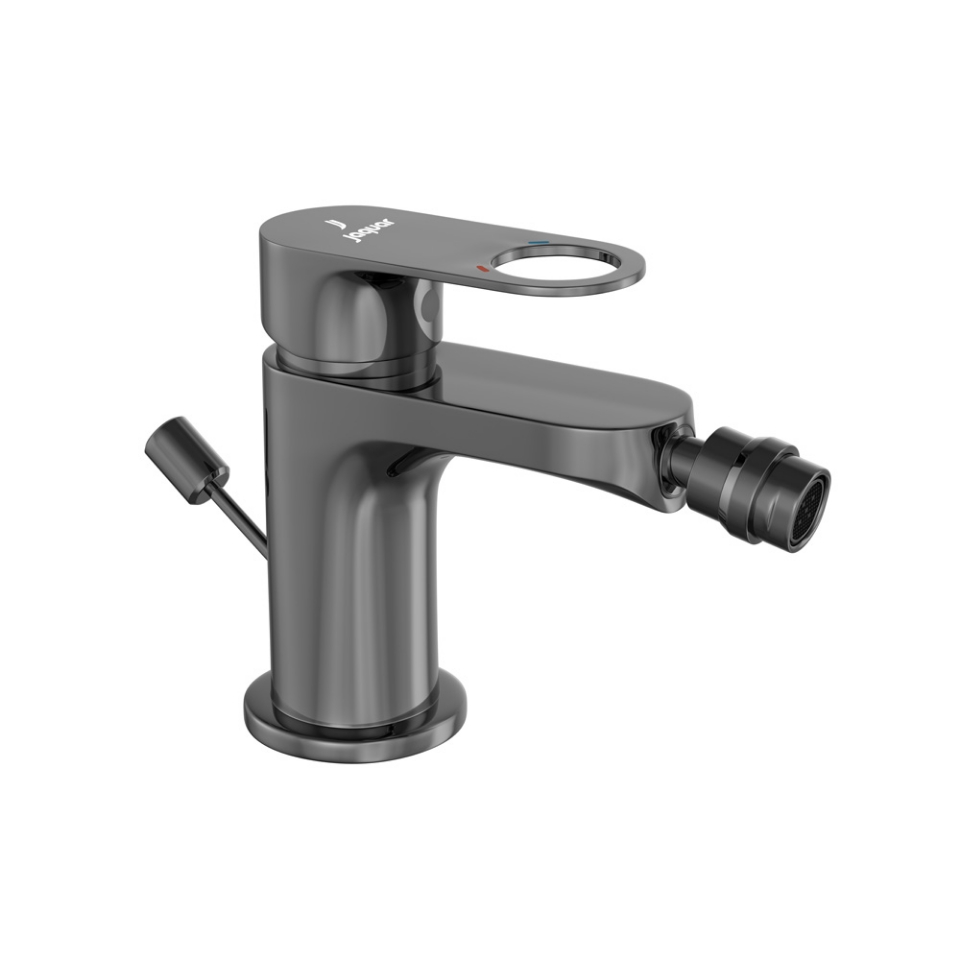Picture of Single Lever Bidet Mixer with Popup Waste - Black Chrome 