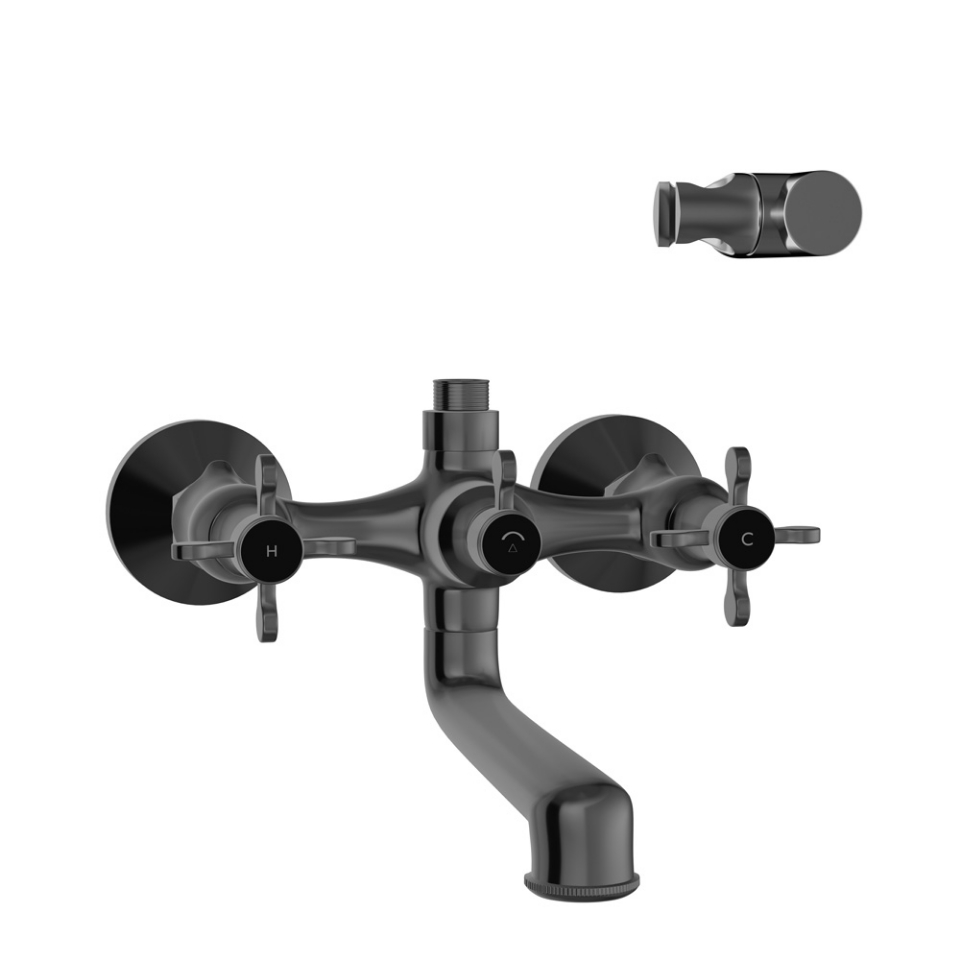 Picture of Bath & Shower Mixer - Black Chrome 