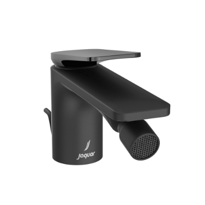Picture of Single Lever Bidet Mixer with Popup Waste - Lever: Black Chrome | Body: Black Matt
