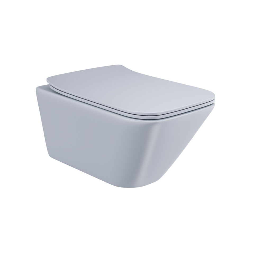 Picture of Rimless blind installation wall hung WC - Ice Blue Matt