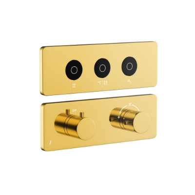 Picture of Exposed Part Kit of CLOUD Touch Shower System with 3 outlets - Gold Bright PVD