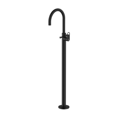 Picture of Ornamix Prime Exposed Parts of Floor Mounted Single Lever Bath Mixer - Black Matt 