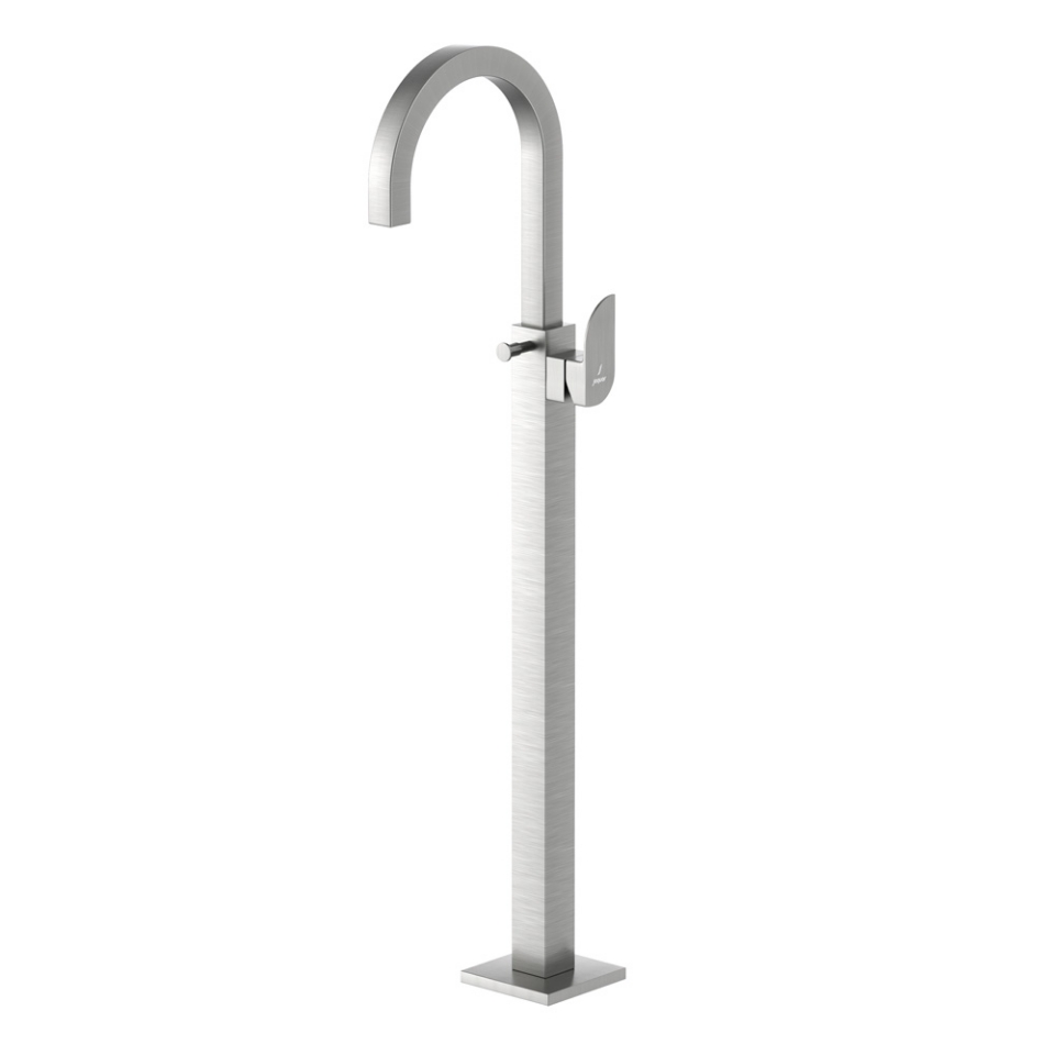 Picture of Exposed Parts of Floor Mounted Single Lever Bath Mixer - Stainless Steel 