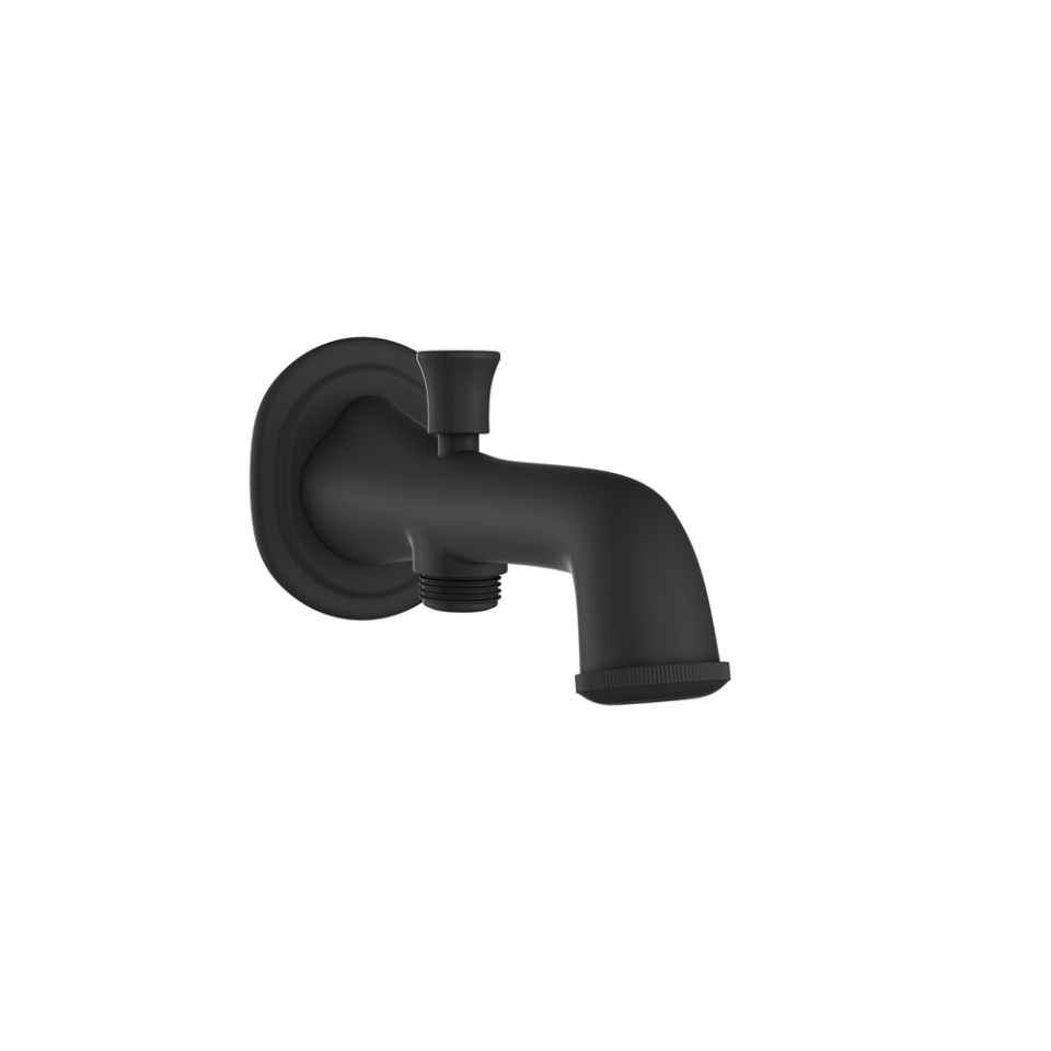 Picture of Queens Prime Bath Spout with Diverter - Black Matt 