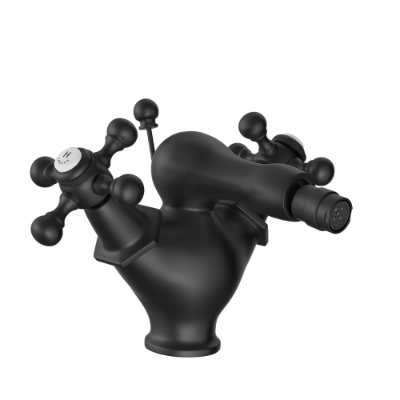 Picture of Monoblock Bidet Mixer with Popup Waste - Black Matt 
