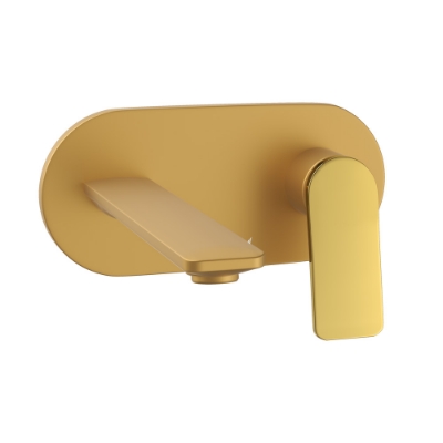 Picture of Exposed Parts of Single Lever Built-in In-wall Manual Valve - Lever: Gold Bright PVD | Body: Gold Matt PVD