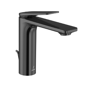 Picture of Single Lever Extended Basin Mixer with Popup Waste - Black Chrome