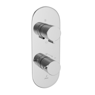 Picture of Aquamax exposed part kit of thermostatic shower mixer - Chrome