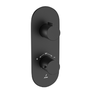 Picture of Aquamax Thermostatic Shower Mixer - Black Matt 