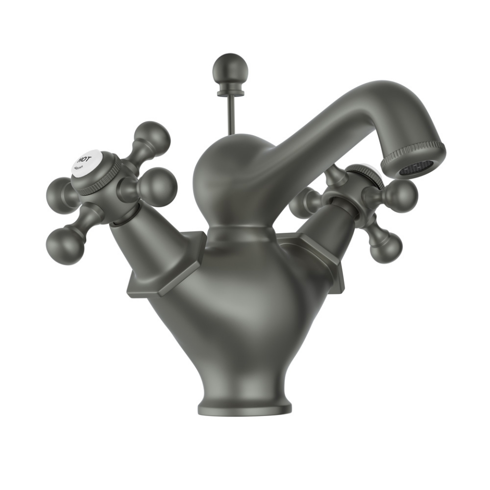 Picture of Monoblock Basin Mixer with popup waste -Graphite 