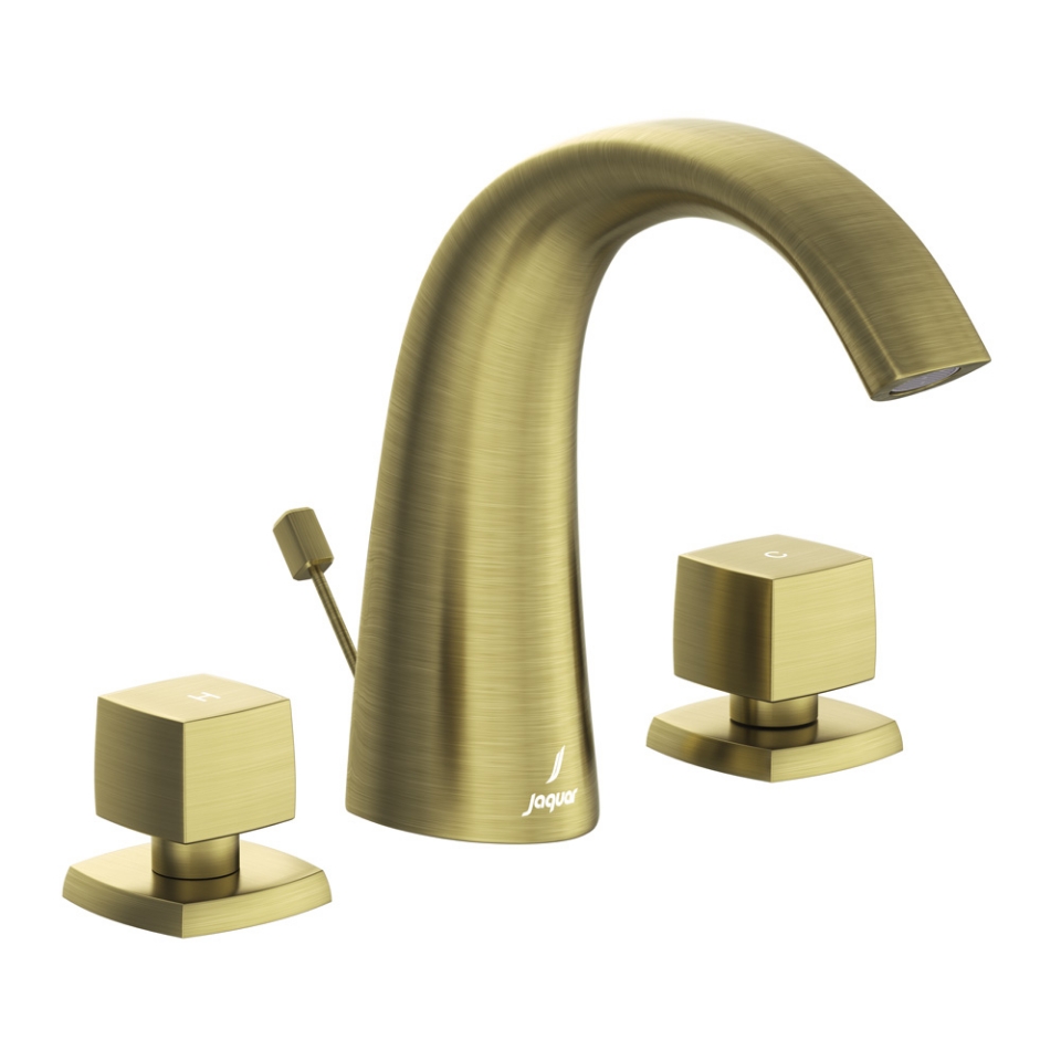 Picture of 3 Hole Basin Mixer with popup waste - Antique Bronze 