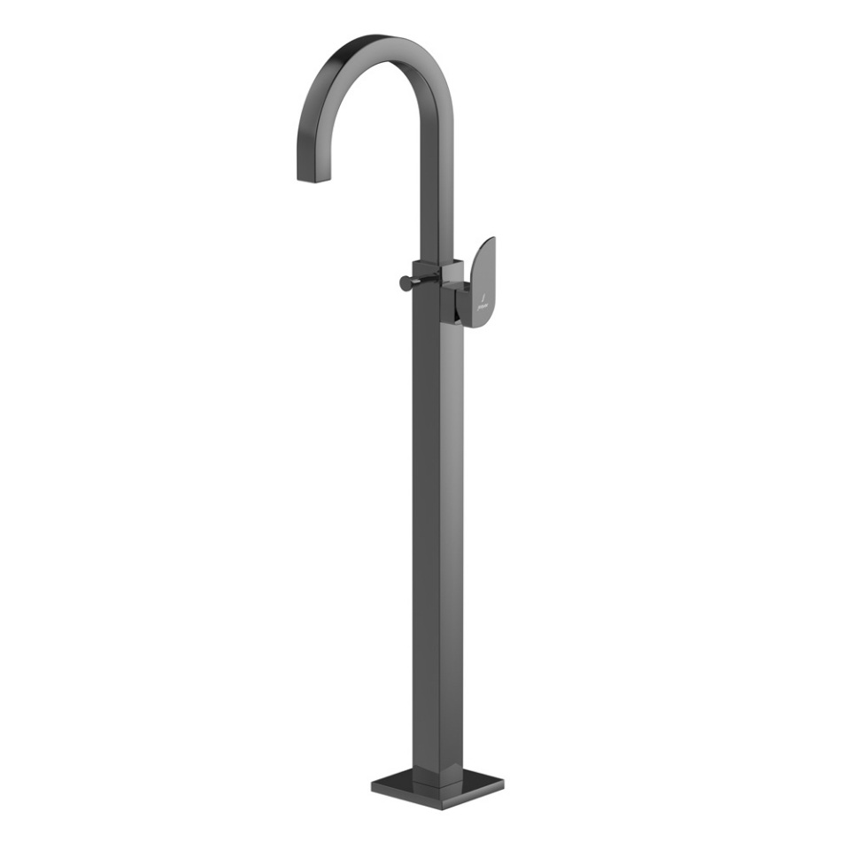 Picture of Exposed Parts of Floor Mounted Single Lever Bath Mixer - Black Chrome 