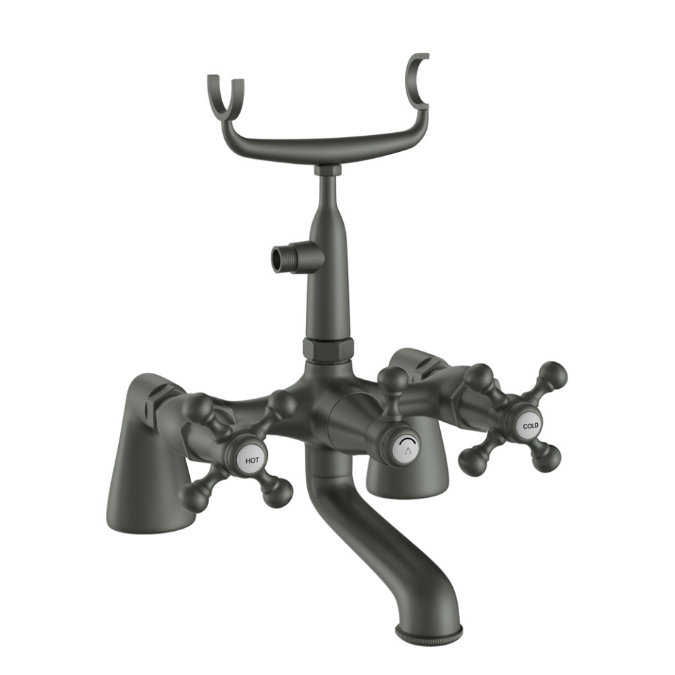 Picture of Bath & Shower Mixer with Telephone Shower Crutch - Graphite 