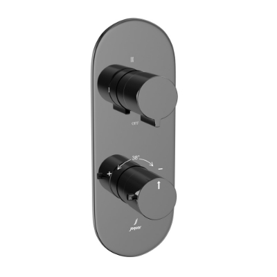 Picture of Aquamax Thermostatic Shower Mixer - Black Chrome 