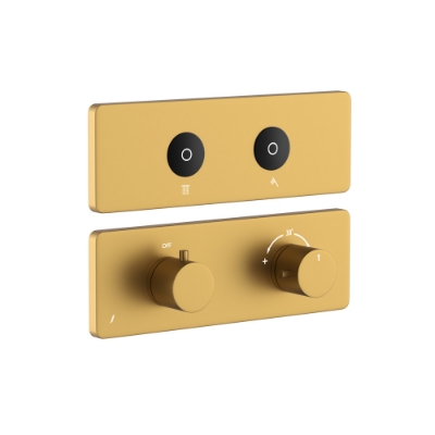 Picture of Exposed Part Kit of CLOUD Touch Shower System with 2 outlets - Gold Matt PVD
